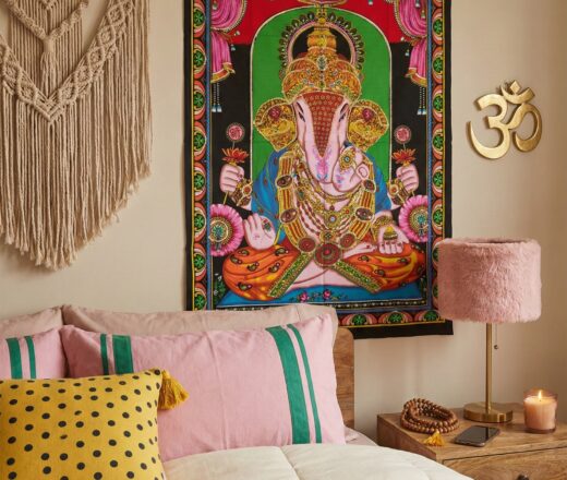 Painel grande clássico de deidade hindu Ganesha III