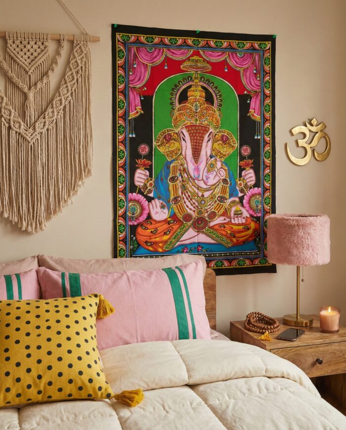 Painel grande clássico de deidade hindu Ganesha III