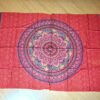 Canga indiana de viscose estampa de mandala vermelho e colorido 2m