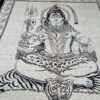 Panô indiano grande de algodão estampa de Shiva bicolor 2,40m