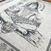 Panô indiano grande de algodão estampa de Shiva bicolor 2,40m