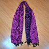 Echarpe indiana algodão com viscose estampa de OM e mantras rosa cereja