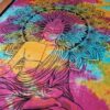 Panô indiano de algodão estampa de Buda tie dye 2,40m