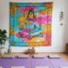 Panô indiano grande de algodão estampa de Shiva color batik 2,40m