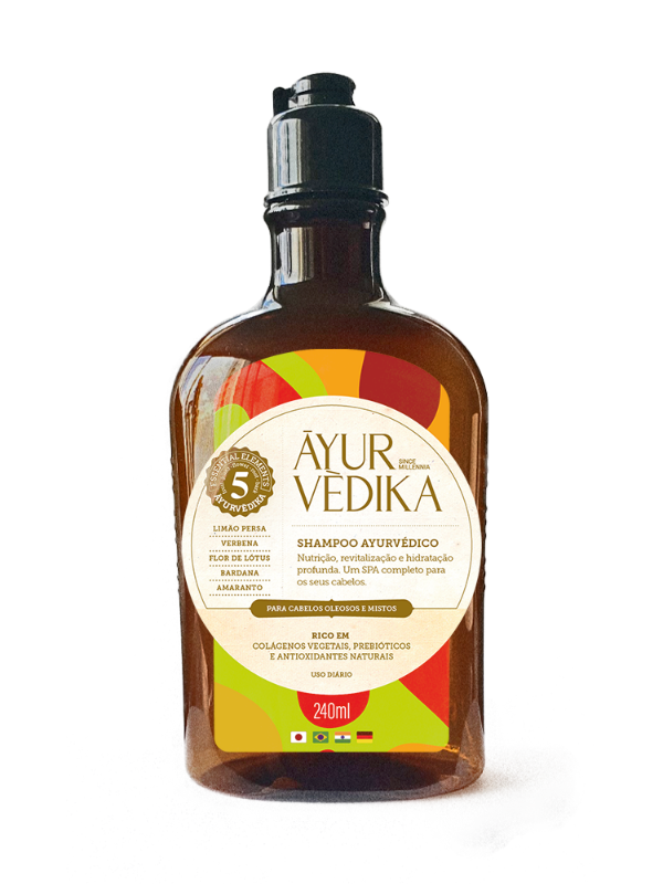 Shampoo Ayurvédico para Nutrição Revitalização e Hidratação profunda