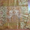 Duo de Capas de almofada indiana de elefantes mostarda com dourado