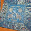 Duo de Capas de almofada indiana de elefantes azul com dourado