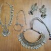 Conjunto completo de semi joia clássica indiana Gold