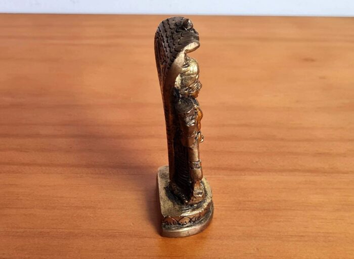 Estátua de Vishnu em metal brass com 10cm