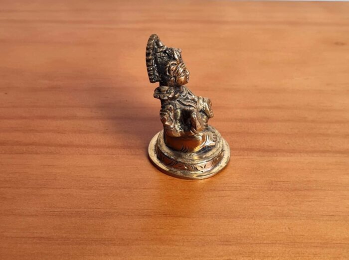 Lakshmi estatueta indiana de metal brass 7cm