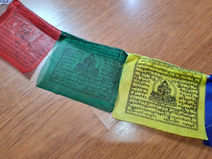 Bandeiras tibetanas clássicas cordão com 25 unidades