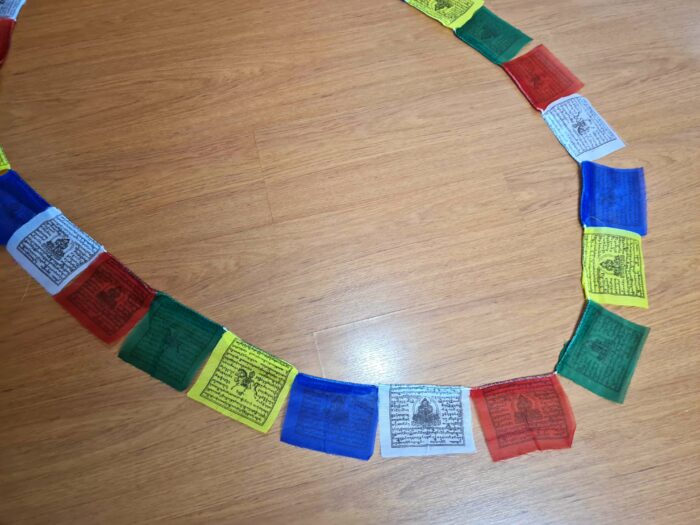 Bandeiras tibetanas clássicas cordão com 25 unidades