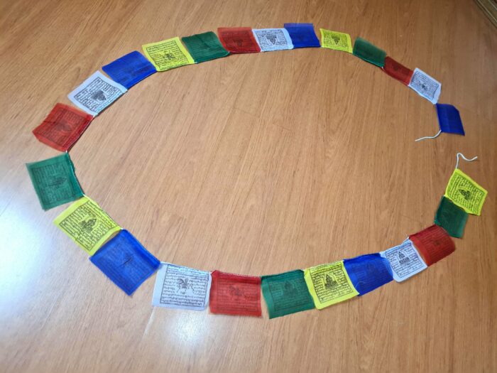 Bandeiras tibetanas clássicas cordão com 25 unidades