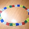 Bandeiras tibetanas clássicas cordão com 25 unidades