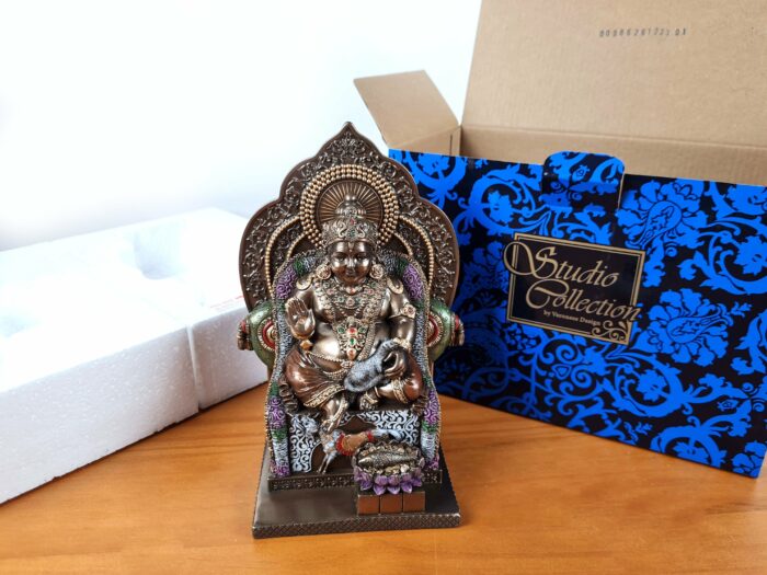 Estátua de Lord Kubera da Veronese Design guardião das riquezas 18cm