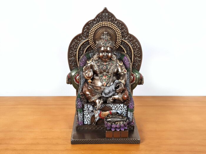Estátua de Lord Kubera da Veronese Design guardião das riquezas 18cm