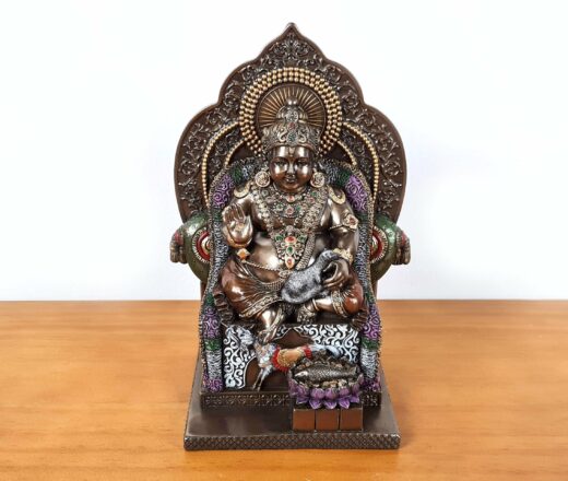 Estátua de Lord Kubera da Veronese Design guardião das riquezas 18cm