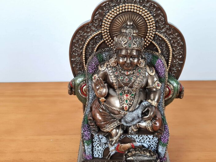 Estátua de Lord Kubera da Veronese Design guardião das riquezas 18cm
