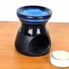Rechaud Difusor a base de vela em porcelana preto e azul