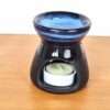 Rechaud Difusor a base de vela em porcelana preto e azul