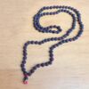 Japamala raro de Black Rudrakshas 108 contas com sementes de 6mm