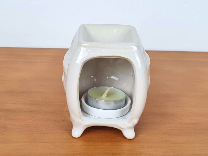 Rechaud Difusor a base de vela com Buda off-white
