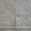 Dupatta bege com bordados pedras e barrado luxo