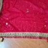 20241126_163433 Dupatta vermelha e dourada de noiva com bordados pompons e barrado luxuoso