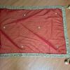 20241126_163658 Dupatta vermelha e dourada de noiva com bordados pompons e barrado luxuoso
