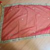 20241126_163706 Dupatta vermelha e dourada de noiva com bordados pompons e barrado luxuoso