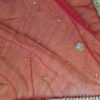 20241126_163723 Dupatta vermelha e dourada de noiva com bordados pompons e barrado luxuoso