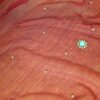 20241126_163725 Dupatta vermelha e dourada de noiva com bordados pompons e barrado luxuoso