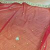 20241126_163728 Dupatta vermelha e dourada de noiva com bordados pompons e barrado luxuoso