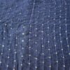 Dupatta azul marinho com fios bordados de lantejoulas