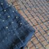 Dupatta azul marinho com fios bordados de lantejoulas