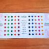 Bindi indiano super cartela color com adesivos para colar entre as sombrancelhas