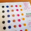 Bindi indiano super cartela color com adesivos para colar entre as sombrancelhas