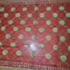 Dupatta vermelha e dourada de noiva com bordados pedras e barra luxuosa