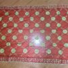 Dupatta vermelha e dourada de noiva com bordados pedras e barra luxuosa