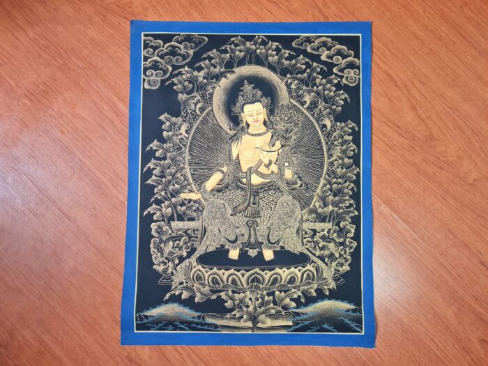 Tara Thangka pintura tradicional tibetana que representa o Buda Maitreya