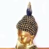 Estátua de Buda tailandês pintura especial e vestuário de tecido real 34cm