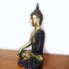 Estátua de Buda tailandês pintura especial e vestuário de tecido real 34cm