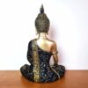 Estátua de Buda tailandês pintura especial e vestuário de tecido real 34cm