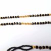 Mangalsutra colar sagrado dourado com contas pretas 40cm
