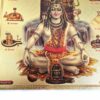 Folha laminada dourada para enquadrar e pendurar Shiva e 12 Jyotirlingas 30 x 21 cm