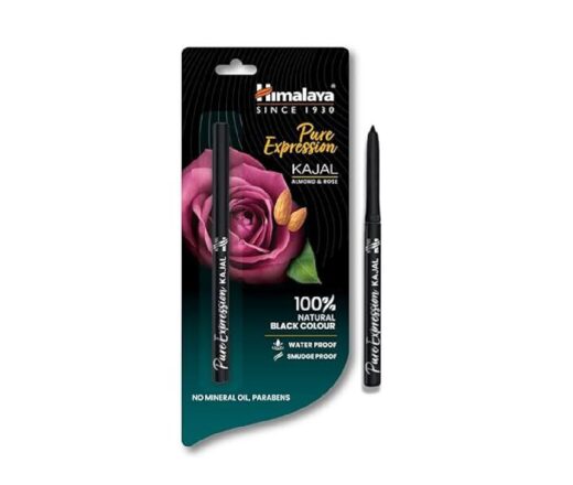 O Himalaya Herbals Pure Expression Kajal é um delineador em formato de lápis retrátil, desenvolvido para proporcionar uma cor preta intensa e natural aos olhos. Sua fórmula combina ingredientes naturais que não apenas realçam a beleza, mas também cuidam da saúde ocular. Principais Características: Cor Preta 100% Natural: Oferece uma pigmentação intensa para um olhar marcante. À Prova D'Água e Resistente a Borrões: Garante longa duração sem necessidade de retoques frequentes. Livre de Parabenos e Óleo Mineral: Assegura uma aplicação segura, minimizando riscos de irritações.