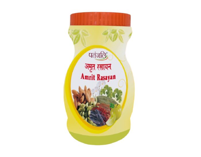 O Patanjali Amrit Rasayan é um suplemento ayurvédico formulado para promover a saúde física e mental. 500g