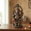 Estátua de Deus Ganesha em trono Surya Sun 26cm by Veronese Design