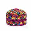 Latinha indiana pink decorada com miçangas e pedrarias para guardar kumkum