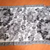 Echarpe indiana algodão com viscose dupla face estampa floral com preto e branco